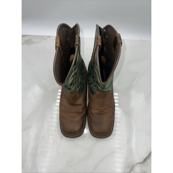 Georgia Boot Womens Sz 7.5 Brown Leather Green Carbo Tech - Picture 6 of 14